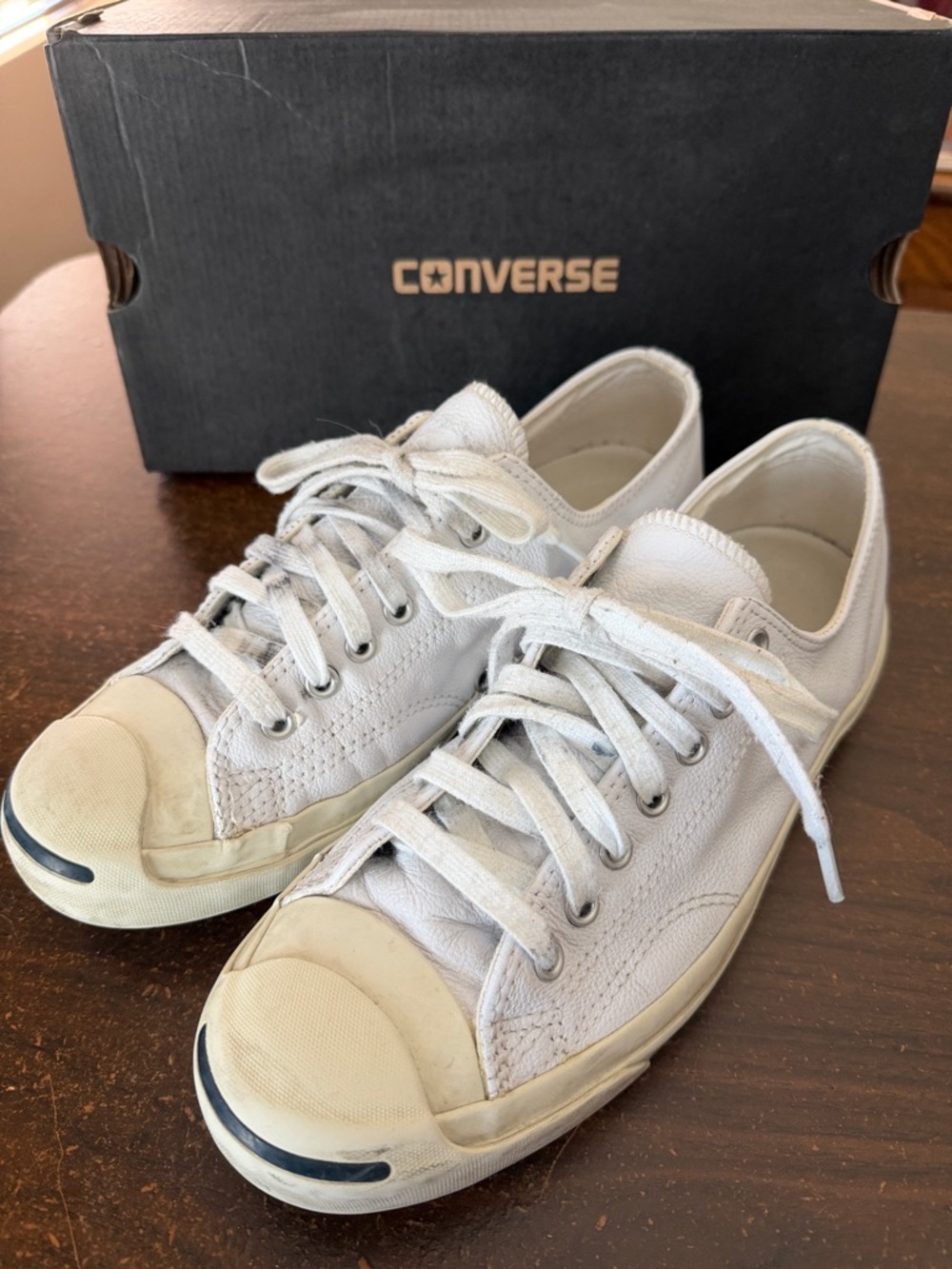 Converse Jack Purcell Leather Ox Low Top Sneakers w/ Box - Sz 9.5M / 11W